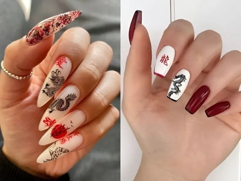 30+ mẫu nail tết 2026 rực rỡ rưng rưng đón năm mới
