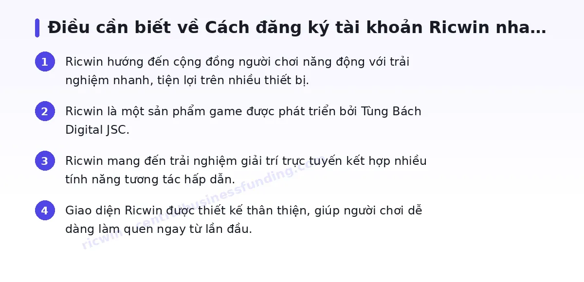 Những điều cần biết về ricwin