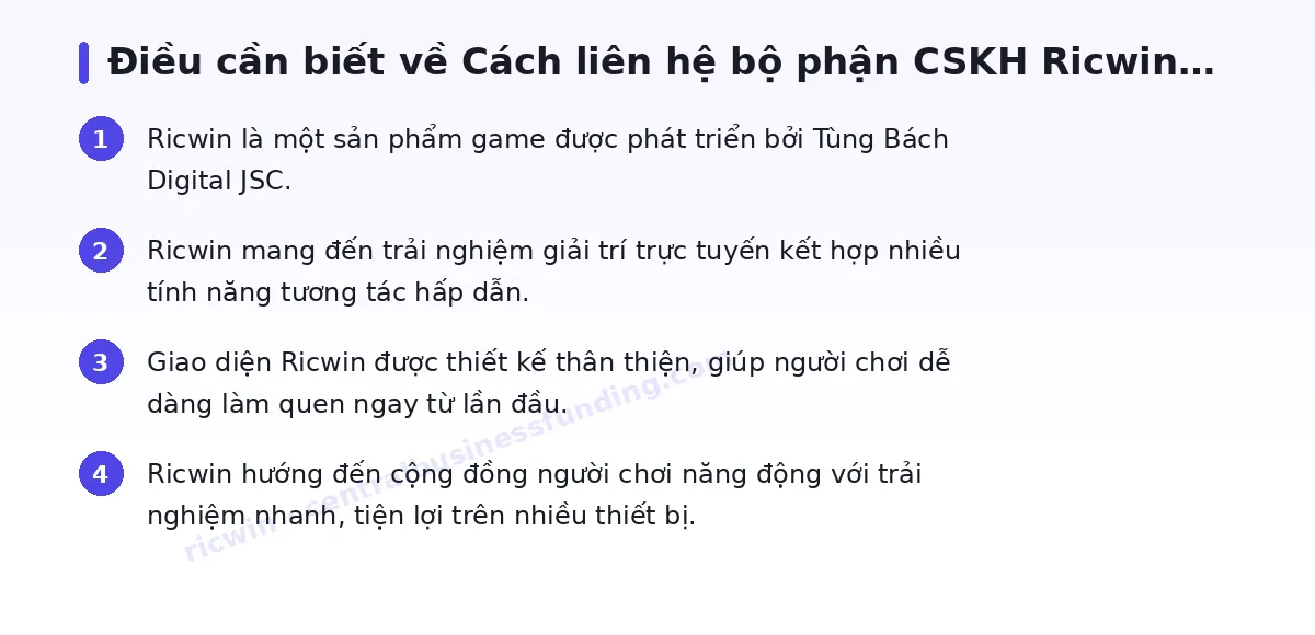 Những điều cần biết về ricwin