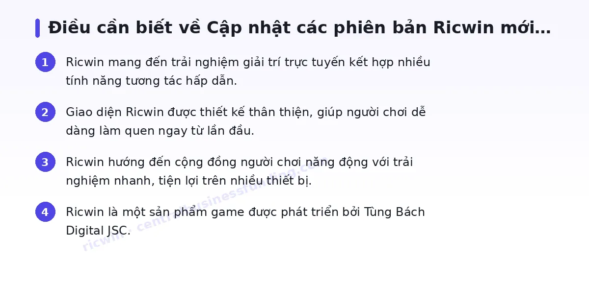 Những điều cần biết về ricwin
