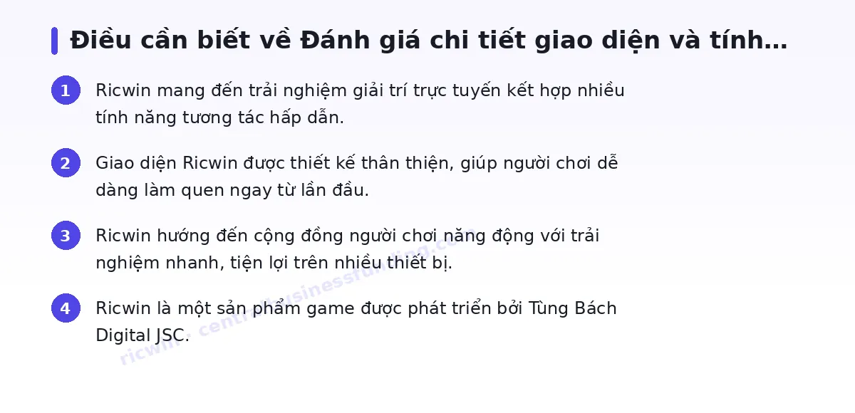 Những điều cần biết về ricwin
