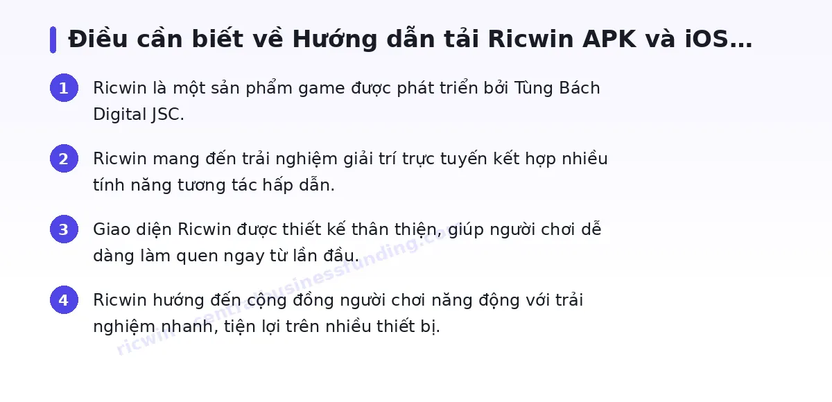 Những điều cần biết về ricwin