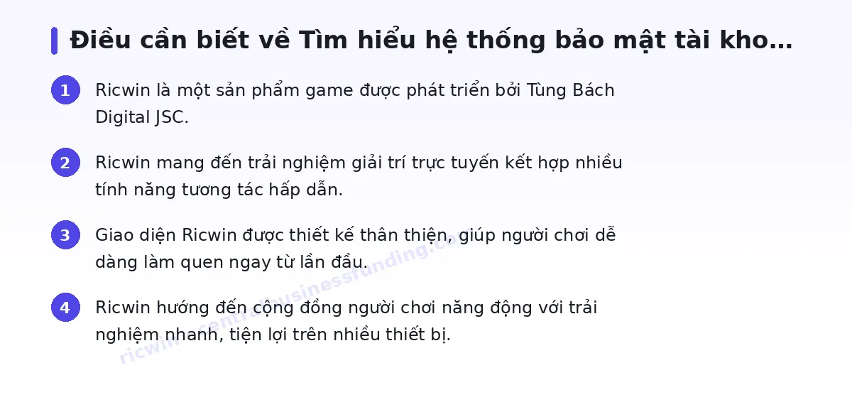 Những điều cần biết về ricwin